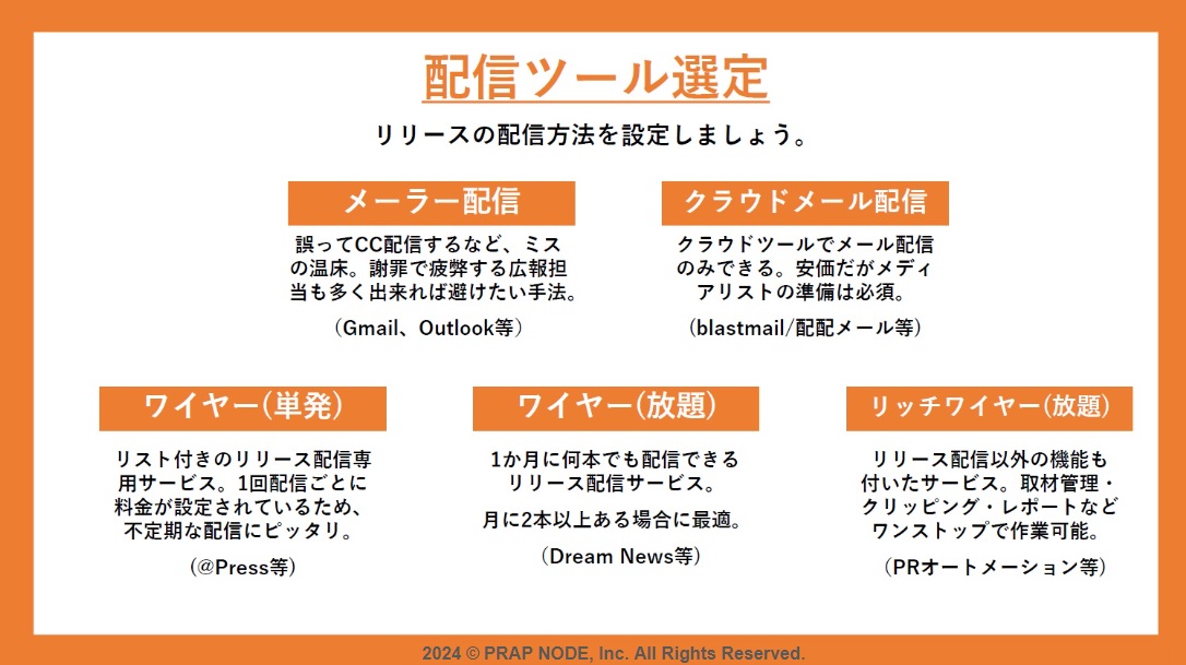 プレスリリースの配信ツール
